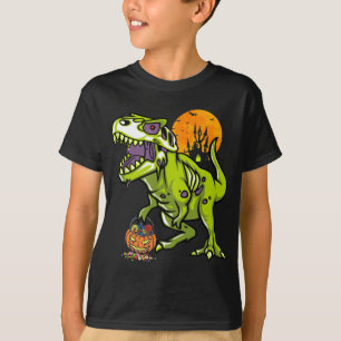 Halloween Zombie Dinosaur Gift för barn Boys Girl T Shirt
