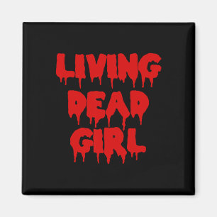 Halloween-zombie-film med droppande blod - De leva Magnet