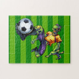 Halloween Zombie Fotboll Forward Spelare Sport Pussel