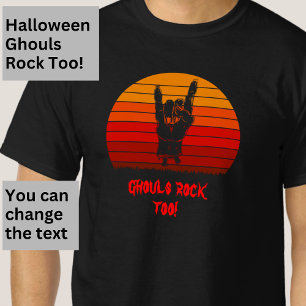 Halloween Zombie Ghouls Sten to Hand Bones T Shirt