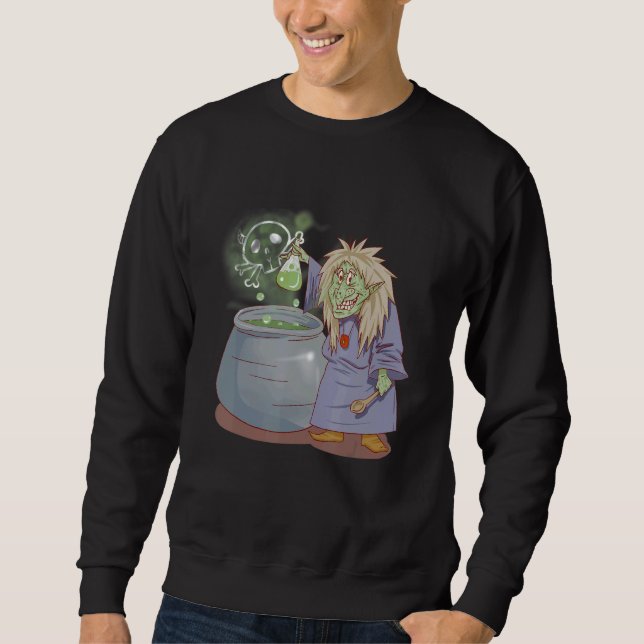 Halloween Zombie Goblin Monster 1 Lång Ärmad Tröja (Framsida)