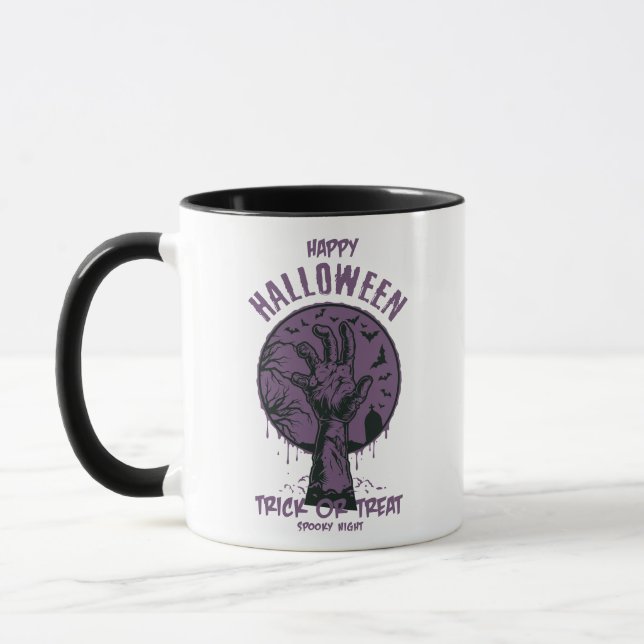 Halloween Zombie Hand Mugg-Bus eller godis-taloky Mugg (Vänster)