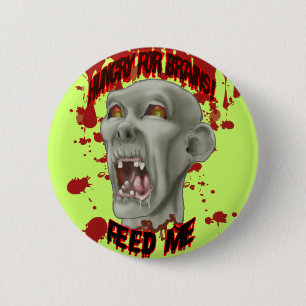 Halloween Zombie Head Button Knapp