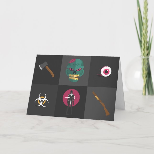 halloween zombie hunter inbjudan (Framsida)