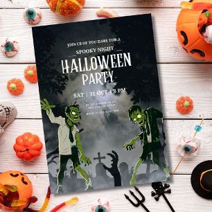 Halloween Zombie-inbjudan Taloky Night Halloween Inbjudningar