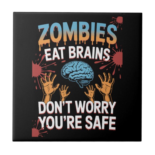 Halloween-zombie Kakelplatta (Framsidan)