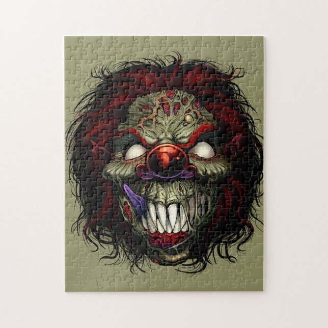 Halloween Zombie Killer Clown Scary Funny Pussel (Vertikal)