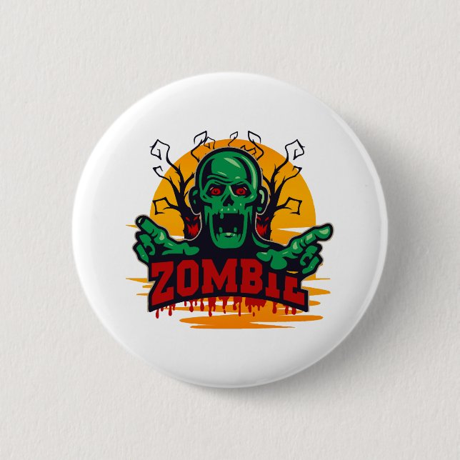 halloween zombie knapp (Framsida)