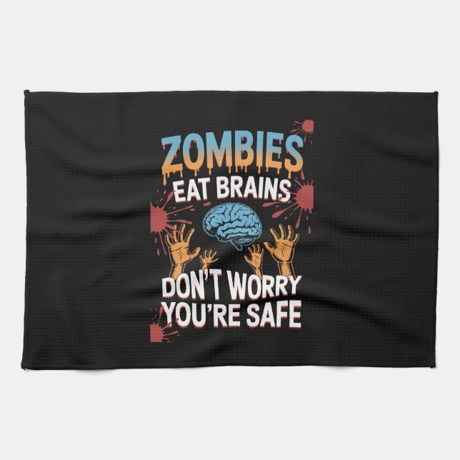 Halloween-zombie Kökshandduk (Horisontell)