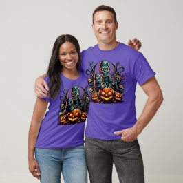 Halloween Zombie och Cat T Shirt