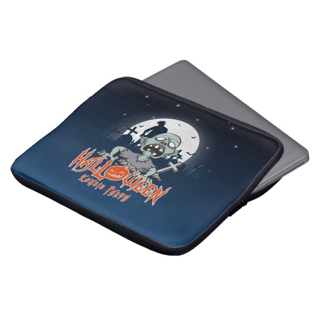 Halloween Zombie Party | 13-tums Laptop sleeve-bag Fodral (Framsida topp)