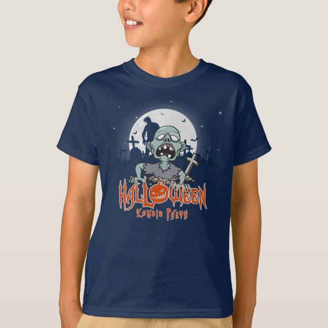 Halloween Zombie Party | Barn T Shirt (Framsida)