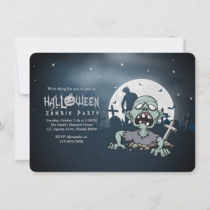 Halloween Zombie Party Inbjudningar