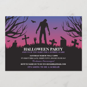 Halloween Zombie Party Odöda Apokalypse Inbjudan
