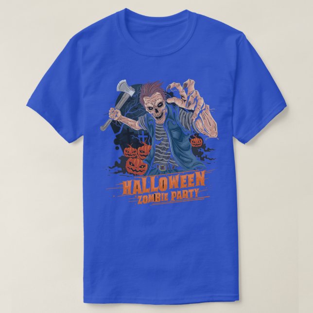 Halloween Zombie Party T Shirt (Design framsida)