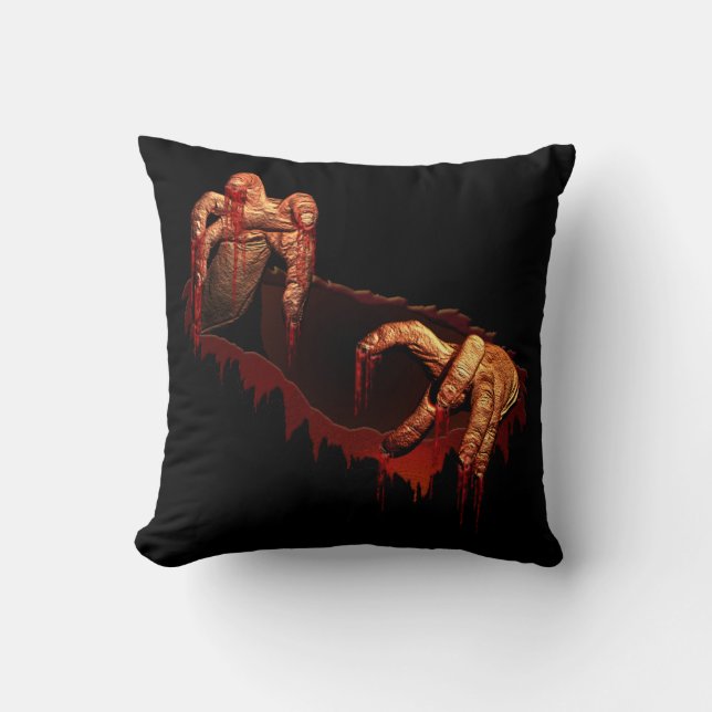 Halloween Zombie Pillow Gory Halloween Decor Kudde (Framsida)
