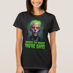 Halloween Zombie Punk Horror Poster Party Costume T Shirt