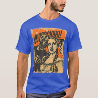 Halloween Zombie Sie Retro Horror Comic Panel Art  T Shirt