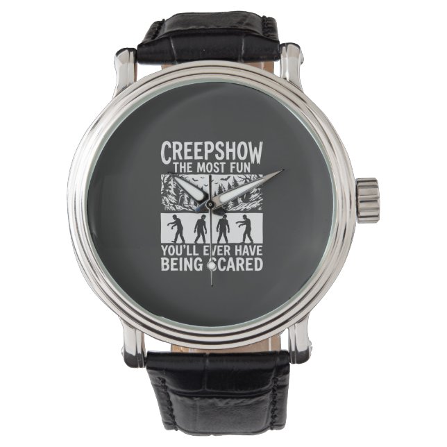 Halloween Zombie Skrämd Skräck Vektor Design_1 Armbandsur (Framsida)