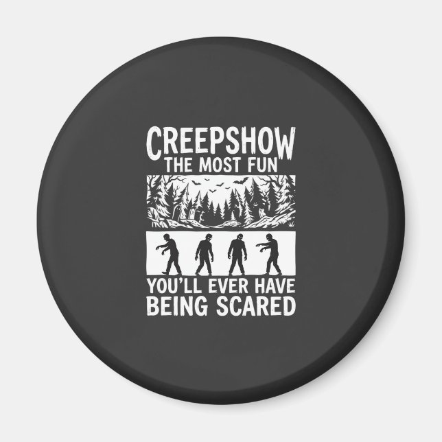 Halloween Zombie Skrämd Skräck Vektor Design_1 Magnet (Framsidan)