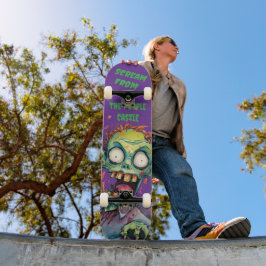 Halloween, Zombie,Skrik Från Det Purpurfärgade Slo Mini Skateboard Bräda 18,5 Cm