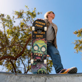 Halloween, Zombie,Skrik Från Det Purpurfärgade Slo Mini Skateboard Bräda 18,5 Cm