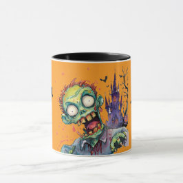 Halloween, Zombie,Skrik Från Det Purpurfärgade Slo Mugg