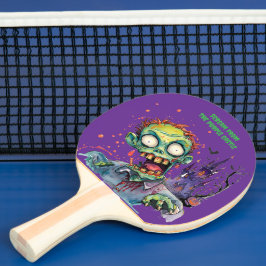 Halloween, Zombie,Skrik Från Det Purpurfärgade Slo Pingisracket