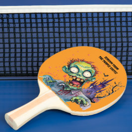 Halloween, Zombie,Skrik Från Det Purpurfärgade Slo Pingisracket