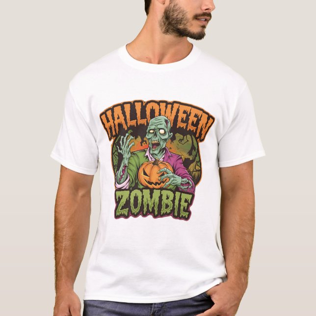 Halloween Zombie T-Shirt (Framsida)