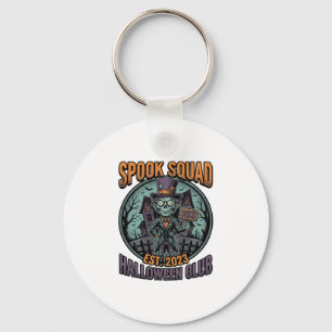 Halloween Zombie Tröja Rolig Spook Squad Graverad Nyckelring