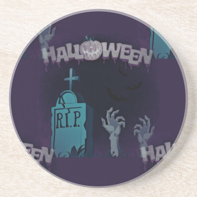 halloween zombie underlägg sandsten (Framsidan)