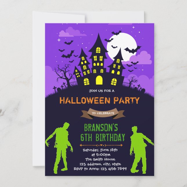 Halloween-zombiefest-inbjudan Inbjudningar (Framsida)