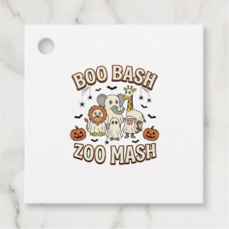 Halloween Zoo Boo Bash Funny Animal Party_1 Gåvor Etiketter