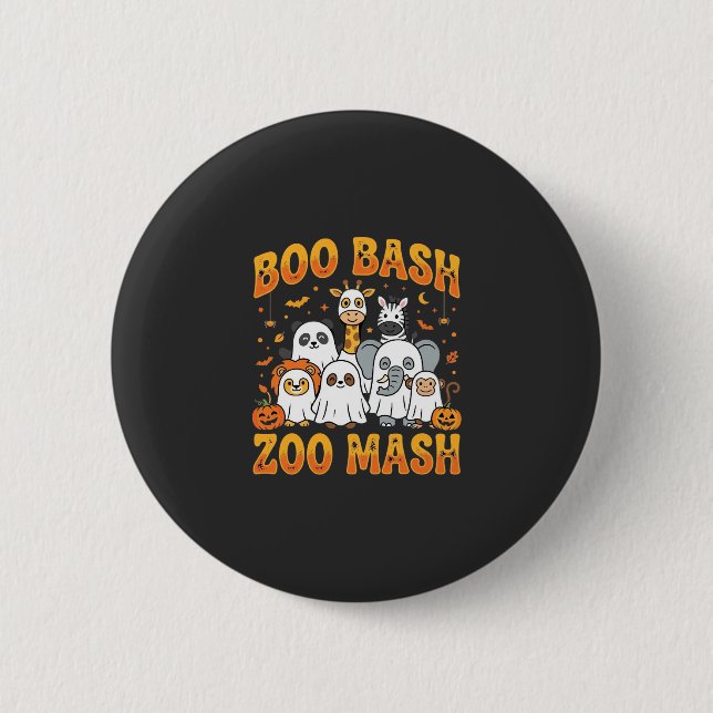 Halloween Zoo Djur Boo Bash Zoo Mash_1 Knapp (Framsida)