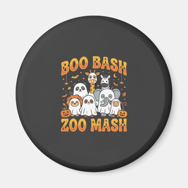 Halloween Zoo Djur Boo Bash Zoo Mash_1 Magnet (Framsidan)