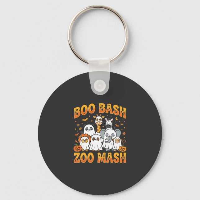 Halloween Zoo Djur Boo Bash Zoo Mash_1 Nyckelring (Framsida)