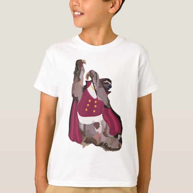 Halloween Zoo Sloth Vampire T Shirt (Framsida)