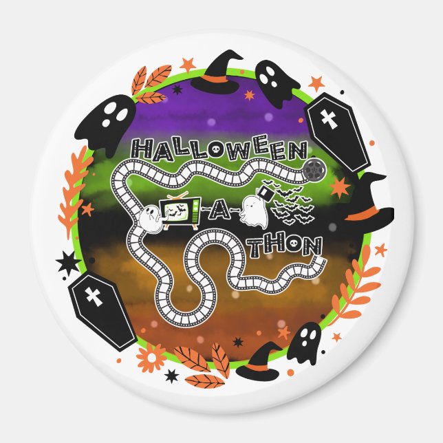 Halloweenathon Circle Game Board Magnet (Framsidan)