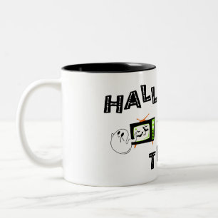 Halloweenathon Logotyp med Skele Två-Tonad Mugg