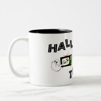 Halloweenathon Logotyp med Skele Två-Tonad Mugg