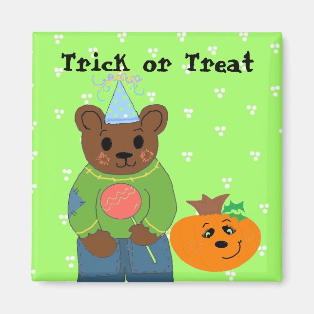 Halloweenbjörn Magnet (Framsidan)