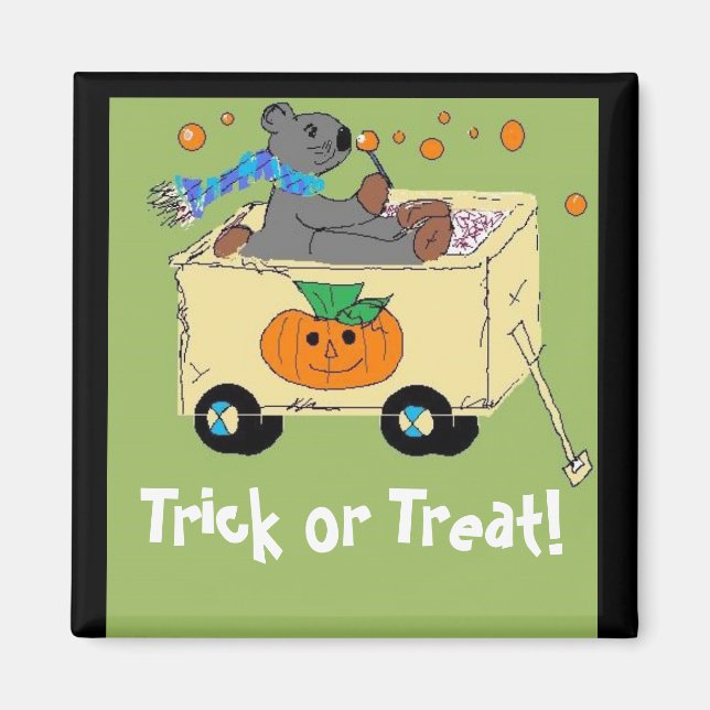 Halloweenbjörn Magnet (Framsidan)