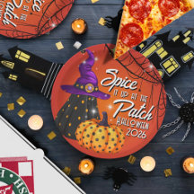 Halloweenbordduk i lappmaskinens tema för lunch -