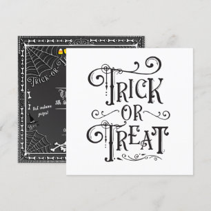 Halloweenfest Bus eller gods Knochen Svart Vit Inbjudningar