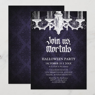 Halloweenfest Elegant gotisk Inbjudningar