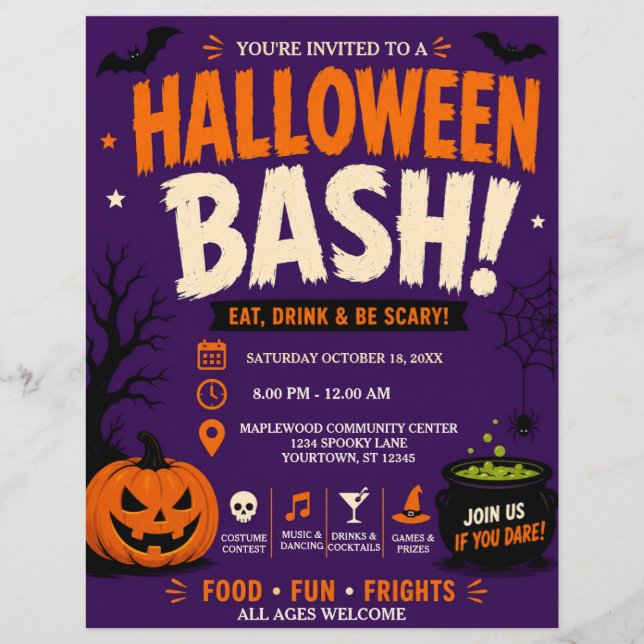 Halloweenfest Flyer (Framsidan)