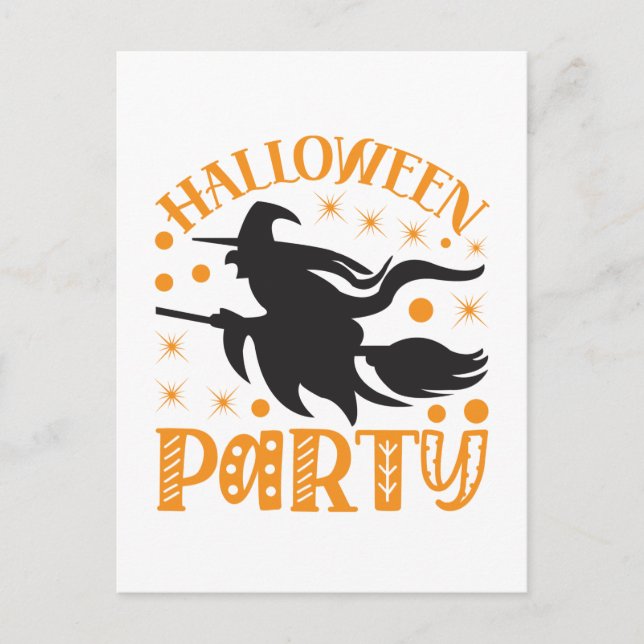 Halloweenfest födelsedag vykort (Framsida)