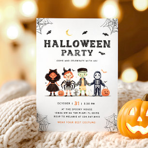 Halloweenfest för barn - spöklik inbjudan