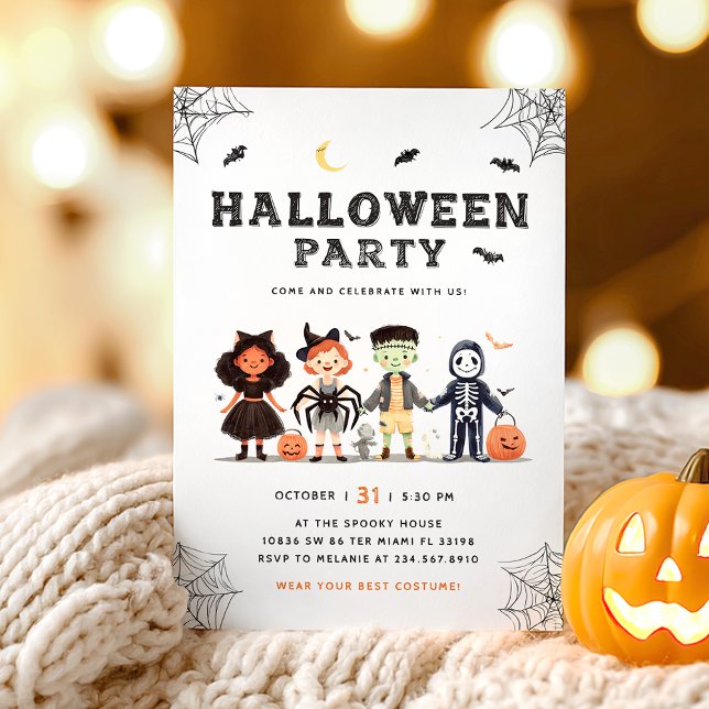 Halloweenfest för barn - spöklik inbjudan (Skapare uppladdad)